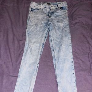 Express jeans skinny high rise acid wash jeans size 4